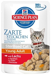 Hill's (0.085 кг) 1 шт. Science Plan Feline Sterilised Cat Young Adult with Salmon Pouch