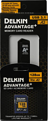 Delkin Devices Advantage+ SD Reader and Card Bundle SDXC 128GB
