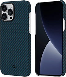 Pitaka MagEZ Case 2 для iPhone 13 Pro Max (twill, черный/синий)