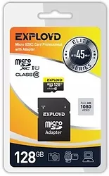 Карта памяти Exployd Premium Series microSDXC 128GB EX128GCSDXC10UHS-1-ELU3 (с адаптером)