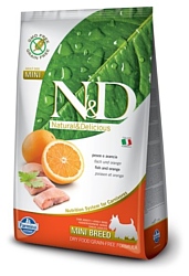 Farmina (7 кг) N&D Grain-Free Canine Fish & Orange Adult Mini