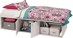 Кровать Polini Kids Simple 3000 с нишами (белый)