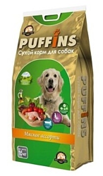 Puffins (15 кг) Сухой корм для собак Мясное ассорти
