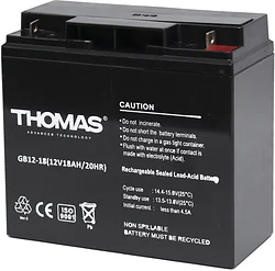 Аккумулятор для ибп Thomas GB 12-18 Ah