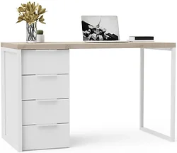 Стол для работы Crafto Кихот Лофт 04 120x60x75 (белый/каштан)