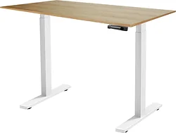 Стол для работы ErgoSmart Manual Desk Compact FR 1200х650х18 мм (ЛДСП дуб натуральный/белый)
