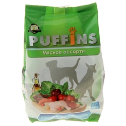 Puffins (0.5 кг) Сухой корм для собак Мясное ассорти