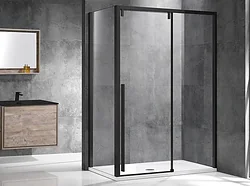 Душевой уголок Vincea Lugano VSR-1L8014CLB-1 (черный/прозрачное)