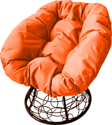 M-Group Пончик 12320207 (коричневый ротанг/оранжевая подушка)