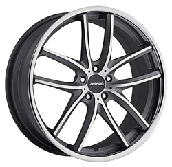 LORENZO WL199 8.5x20/5x112 D66.56 ET35 Titanium Gray Machined with Ss Lip