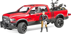 Bruder RAM 2500 Power Wagon including Ducati Desert Sled 02502