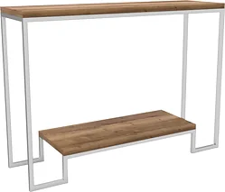 Консольный стол Hype Mebel Голд 80x35 (белый/дуб галифакс олово)
