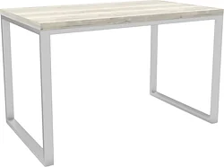 Кухонный стол Hype Mebel Чикаго 125x75 (белый/древесина белая)