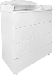 Комод INDIGO Style 800/4 с узким пеленальным столиком (белый) Комод INDIGO Style 800/4 с узким пеленальным столиком (белый)