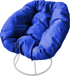 M-Group Пончик 12310110 без ротанга (белый/синяя подушка)