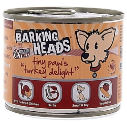 Barking Heads (0.4 кг) 6 шт. Консервы для собак мелких пород с индейкой Бесподобная индейка
