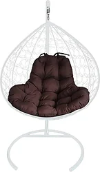 M-Group XL 11120105 (белый ротанг/коричневая подушка)