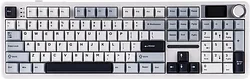 AULA F108 Pro white/blue/black, Leobog Reaper, без кириллицы