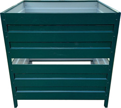 Садовый измельчитель Формула качества Оцинкованный без крышки 1000x1000x1000 (зеленый мох)