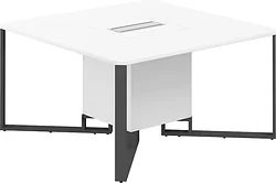Офисный стол для переговоров Norden 140x140x75 SP.0101.WH.WH.AN (белый/белый/антрацит/серый) Офисный стол для переговоров Norden 140x140x75 SP.0101.WH.WH.AN (белый/белый/антрацит/серый)