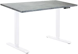 Стол для работы стоя ErgoSmart Manual DESKFIT DF100 1380х800х25 мм (бетон чикаго/белый)