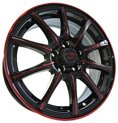 Sakura Wheels 3175 6x15/5x100 D73.1 ET40 Черный с красным