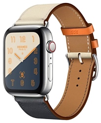 Apple Watch Herms Series 4 GPS + Cellular 40mm Stainless Steel Case with Leather Single Tour