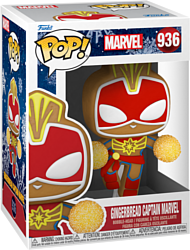 Funko POP! Bobble Marvel Holiday Gingerbread Captain Marvel 50661