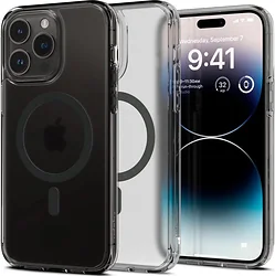 Чехол для телефона Spigen Ultra Hybrid (MagFit) для iPhone 14 Pro ACS05586 (затемненный) Чехол для телефона Spigen Ultra Hybrid (MagFit) для iPhone 14 Pro ACS05586 (затемненный)