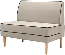 Прямой диван Mio Tesoro Бадди 1000 (Velutto 18/Velutto 23/натуральное дерево)