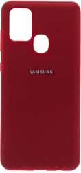 EXPERTS Original Tpu для Samsung Galaxy A21s с LOGO (темно-красный)