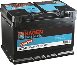 Автомобильный аккумулятор Hagen Starter 57844 (78Ah) Автомобильный аккумулятор Hagen Starter 57844 (78Ah)