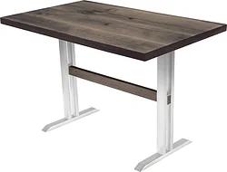 Кухонный стол Buro7 Двутавр 110 (классика, дуб мореный/белый)