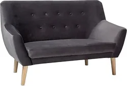 Прямой диван Signal NORDIC 2 Velvet (Bluvel 14, серый)