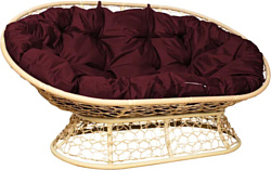 M-Group Мамасан 12850502 (бежевый ротанг/бордовая подушка) M-Group Мамасан 12850502 (бежевый ротанг/бордовая подушка)