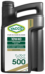 Моторное масло Yacco VX 500 10W-40 4л