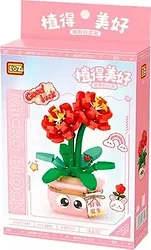 Конструктор LOZ Красные цветы в горшочке 8841-MK