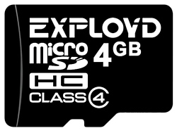 Exployd microSDHC (Class 4) 4GB [EX004GCSDHC4-W/A-AD]