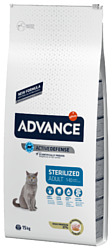 Advance (15 кг) Cat Sterilized индейка и ячмень