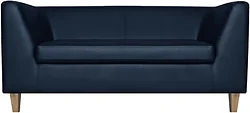 Софа Brioli Дедрик М двухместный (экокожа, L18 синий/светлые ножки) Софа Brioli Дедрик М двухместный (экокожа, L18 синий/светлые ножки)