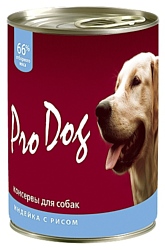 Pro Dog Для собак индейка с рисом консервы (0.4 кг) 1 шт.