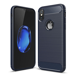 Case Brushed Line для Apple iPhone X (синий)