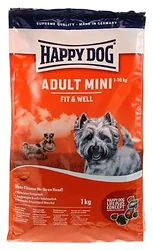 Happy Dog (1 кг) Supreme Fit&Well - Adult Mini для взрослых собак мелких пород Happy Dog (1 кг) Supreme Fit&Well - Adult Mini для взрослых собак мелких пород