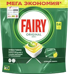 Таблетки для посудомоечных машин Fairy Original Lemon All in 1 (84 tabs