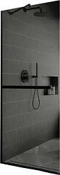 Душевая перегородка MaybahGlass 195x89 MGD-735-6у (графитовое стекло/черный)