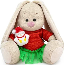 Мягкая игрушка BUDI BASA Зайка Ми в теплом платье и со снеговиком Малыш SidX-612
