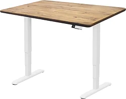 Стол для работы стоя ErgoSmart Wooden Unique Ergo Desk 1300х750х27 мм (прямой край, дуб натуральный/белый)