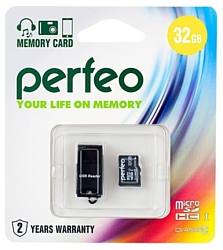 Perfeo microSDHC Class 10 UHS-I U1 32GB + USB Reader