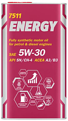 Моторное масло Mannol Energy 5W-30 API SN/CH-4 4л (металл)