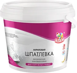 Шпатлевка Olecolor акриловая для наружных работ 900 г Шпатлевка Olecolor акриловая для наружных работ 900 г